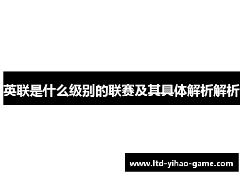 英联是什么级别的联赛及其具体解析解析